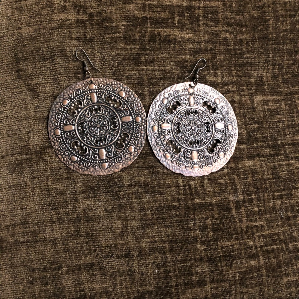 Copper Tone Boho Earrings